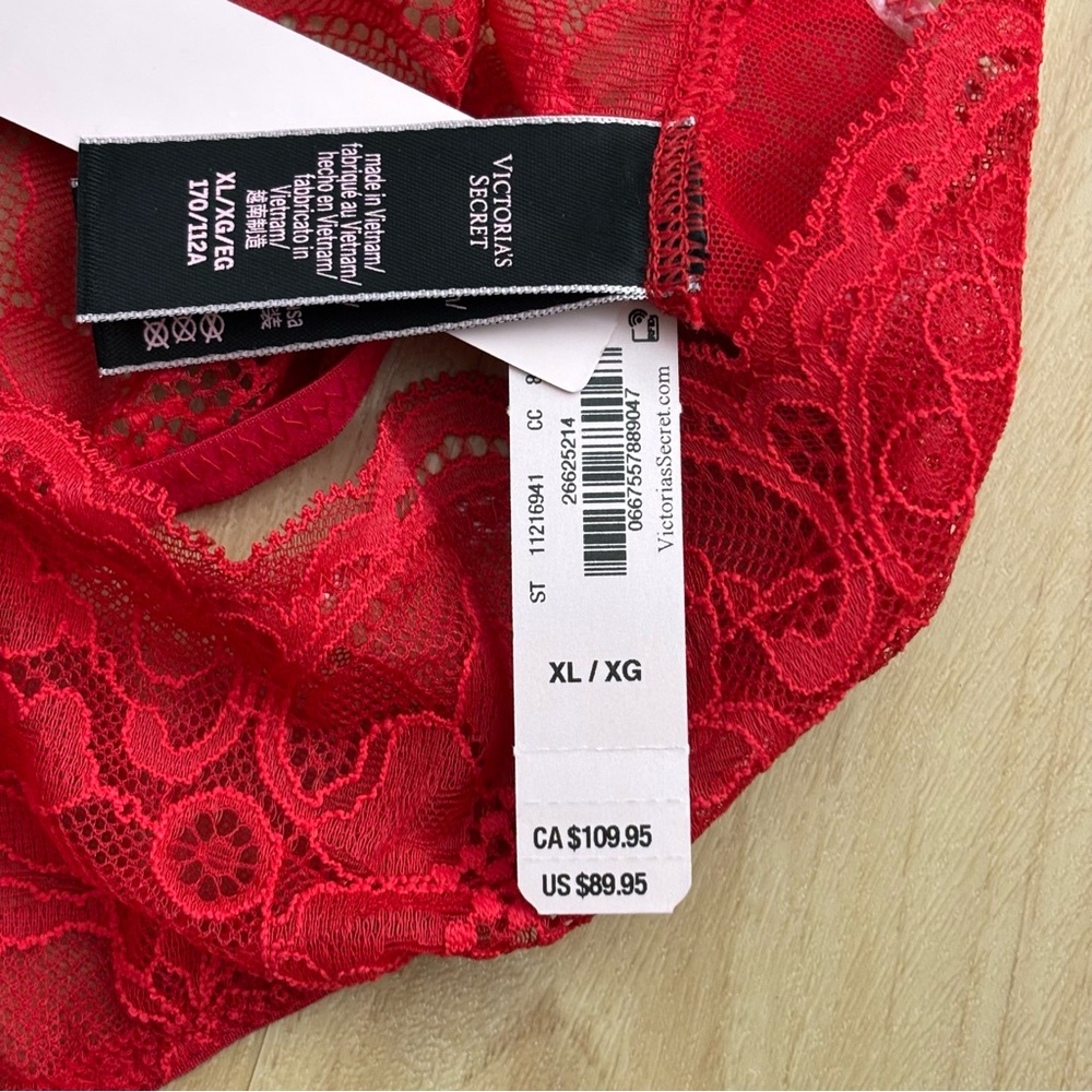 Victoria’s Secret One Piece High Neck Halter Lace Teddy Size XL NWT $89.95 - Picture 7 of 8